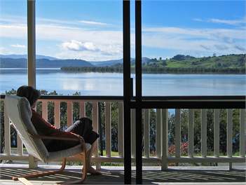 View the harbour from living room and verandah