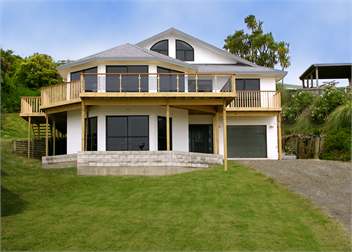 House from front lawn
