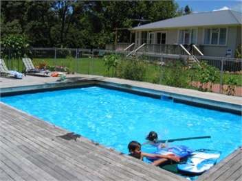House from pool area