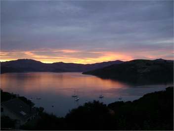 Sunset view from the main deck.