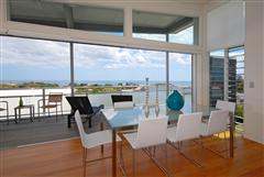 View over deck from dining area