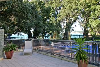 View from the deck to Takapuna Beach