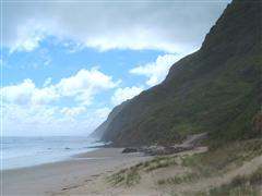 Maunganui Bluff meets the sea