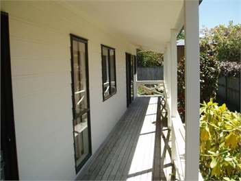 Front deck leading to main bedroom