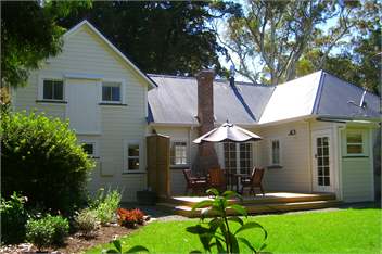 Sunny deck at rear 