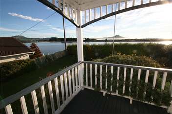 view from the veranda across esturary and spit