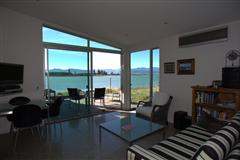 Beach view from open plan living area