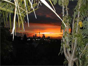 Sunset seen from the deck