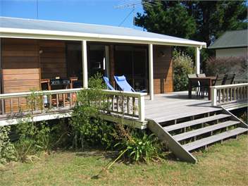 large sunny deck
