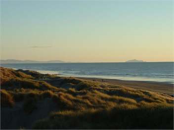 Looking towards Kapiti from sand dunes