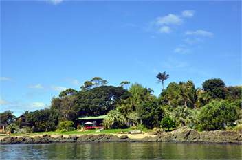 Cove cottage from the waters of your private cove