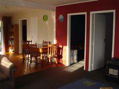 Open plan living, dining area, 3 doors 3 bedrooms