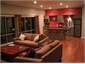 Open plan lounge and kitchen area