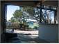 View through deck to ocean
