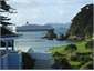 Queen Elizabeth cruises by