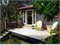 West Facing deck leading to garden