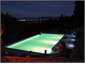night time by the pool