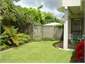 Fenced private lawn area