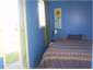 small, double bed