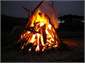 Beach bonfire