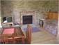 Living area with fire place