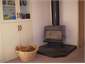 log fire in lounge