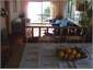 View from dining area out to the deck.