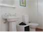 Clean bathrooms with opening windows.