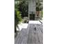 outdoor fireplace and table