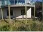 View of accommodation from the dunes