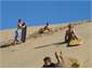 Sliding down the dunes