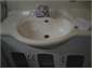 Sparkly pearl vanity in bathroom