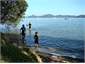 Enjoying the beach at 21 Stuart Road, McLeod Bay