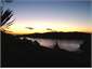 Sunset view from front of house deck