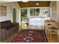 Stylish living room with kitchenette