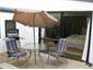 The patio is totally private