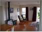 Lounge showing wood burner