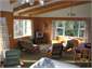 Spacious living room opens to balcony