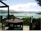 Looking across the harbour to Onawe Peninsula.