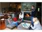 Warm open fire