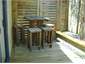 Another shady outdoor seating area 