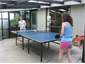 Full sized table tennis in covered area