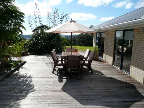Patio holiday house Waiheke Island
