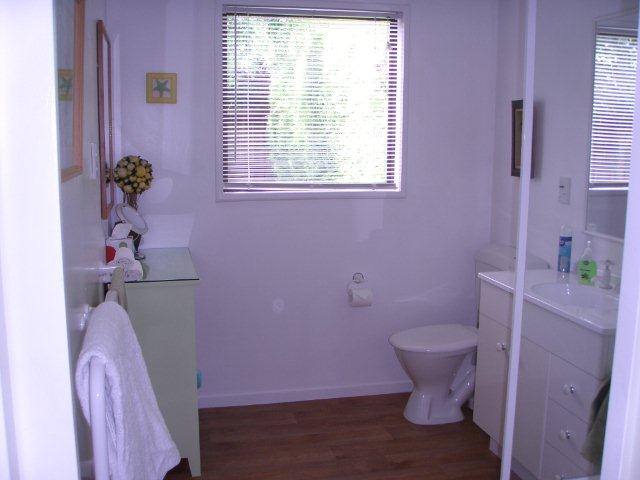 Bathroom with new shower