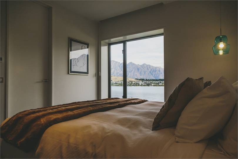 Bedrooms with lake views