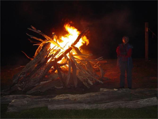 beach bonfire