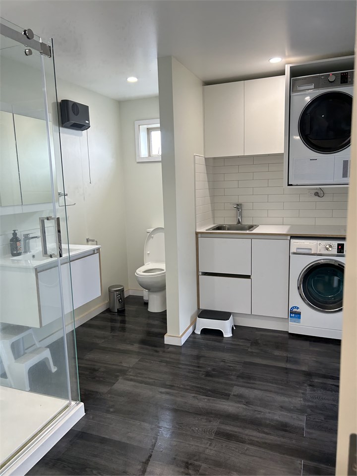 Downstairs bathroom and laundry