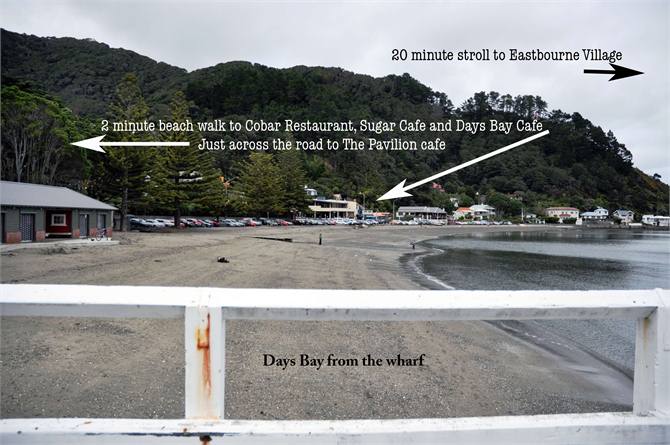 Days Bay Apartment Accommodation: So many Cafes -