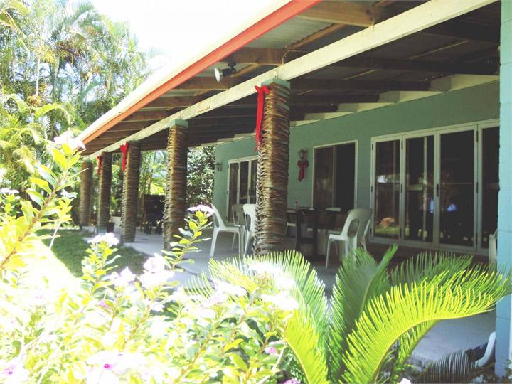 Covered verandah at front of house