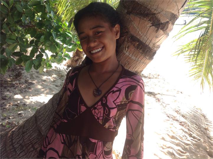 A happy visitor from the village